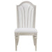 Evangeline - Upholstered Dining Side Chair With Faux Diamond Trim (Set of 2) - Ivory And Silver Oak - Simple Home Plus