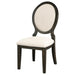 Twyla - Upholstered Oval Back Dining Side Chairs (Set of 2) - Cream And Dark Cocoa - Simple Home Plus