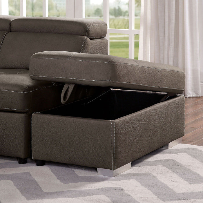 Hugo - Sectional - Light Brown - Simple Home Plus