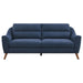 Gano - Sloped Arm Upholstered Sofa - Navy Blue - Simple Home Plus