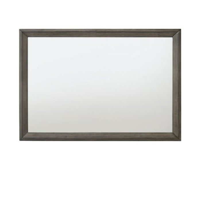 32" Oak Dresser Mirror - Gray