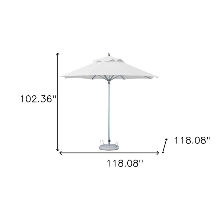 Polyester Round, Market Patio Umbrella - White