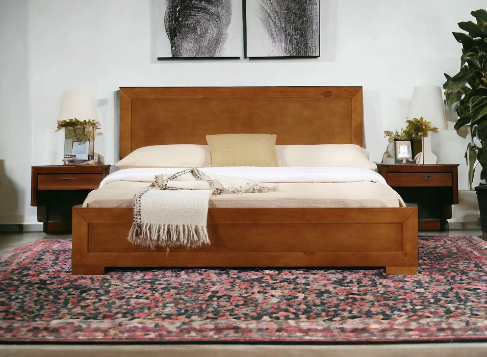 Full Platform Bed - Oak Wood