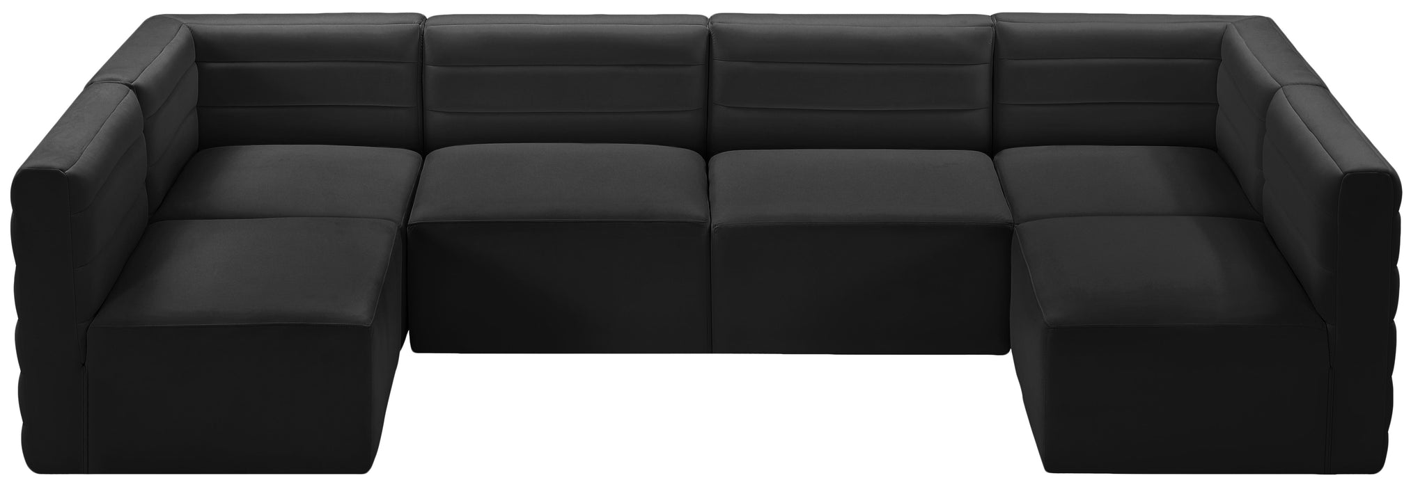 Quincy - Modular Sectional 6 Piece - Black - Fabric