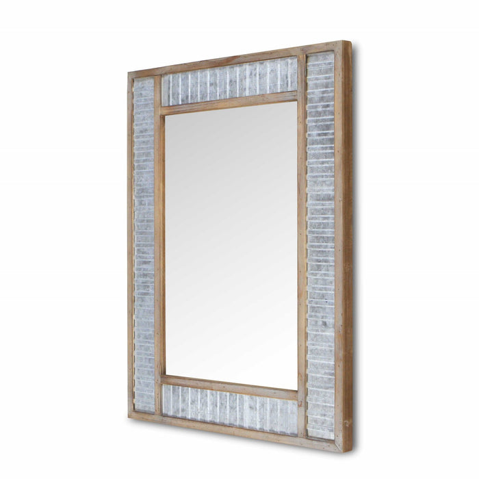 32" Framed Accent Mirror - Brown