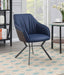 Mayer - Upholstered Tufted Side Chairs (Set of 2) - Blue And Brown - Simple Home Plus