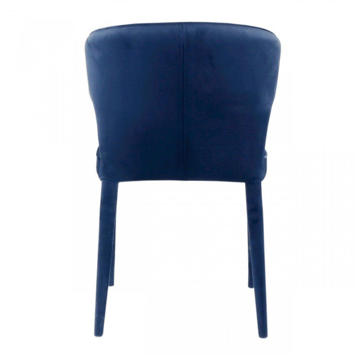 Velvet Wrapped Dining Chair - Blue