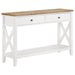 Hollis - 2-drawer Wood Entryway Console Table - Brown And White - Simple Home Plus