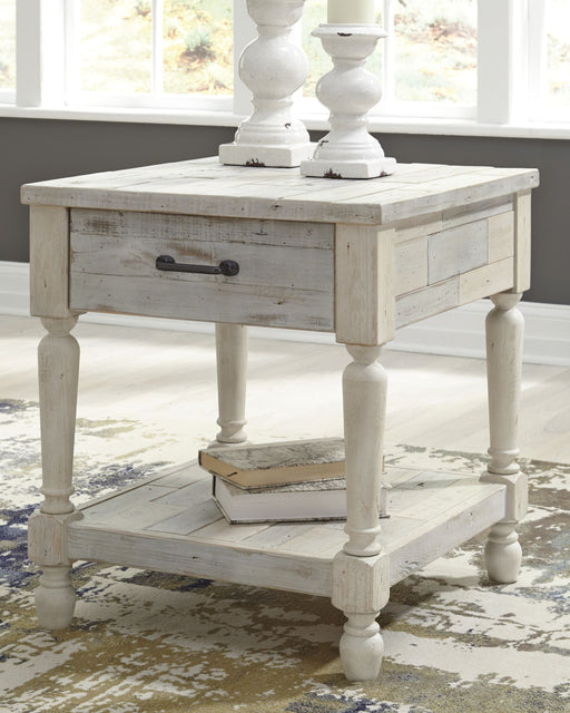 Shawnalore - Whitewash - Rectangular End Table - Simple Home Plus