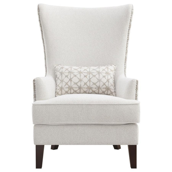 Pippin - Upholstered Wingback Accent Chair - Latte - Simple Home Plus