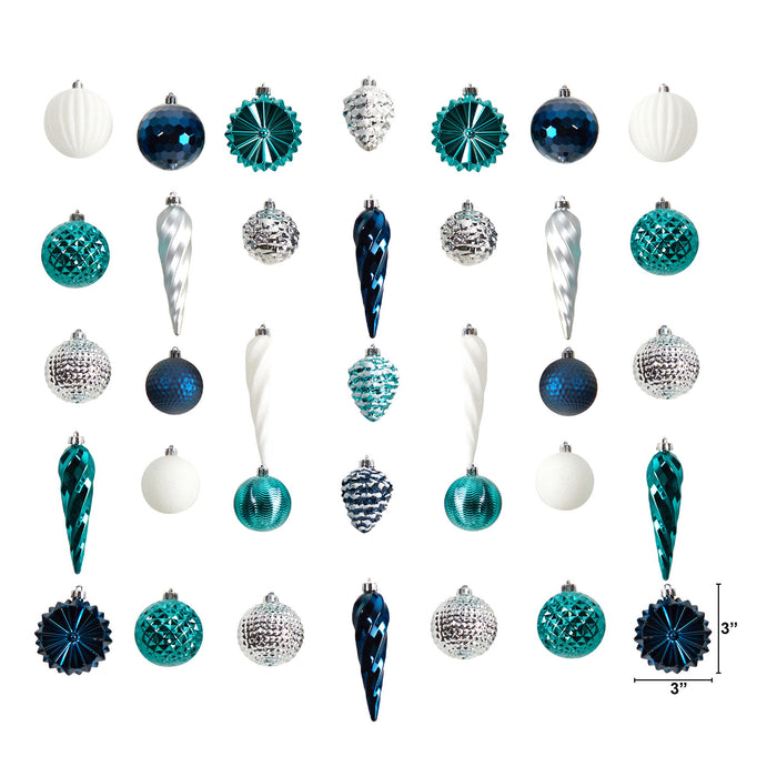 39 pcs Shatterproof Ornament Set