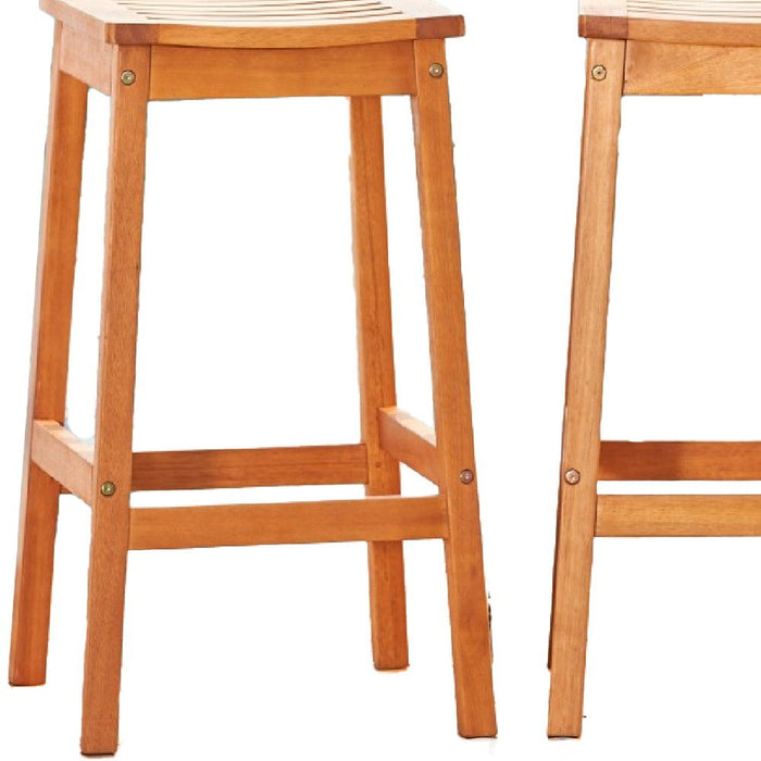 Wood Patio Dining Stool - Natural