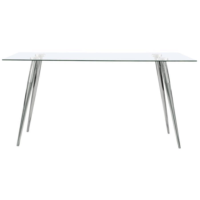 Gilman - Rectangle Glass Top Dining Table - Simple Home Plus