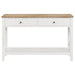 Hollis - 2-drawer Wood Entryway Console Table - Brown And White - Simple Home Plus