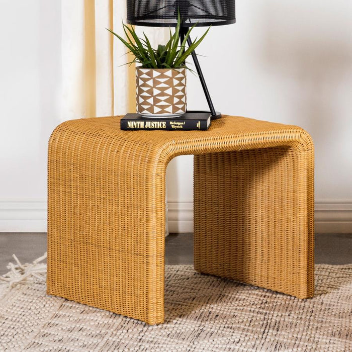 Juanita - Square Rattan End Table - Natural - Simple Home Plus