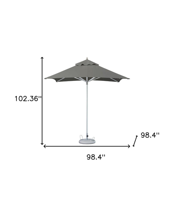 Polyester Square Market Patio Umbrella - Charcoal