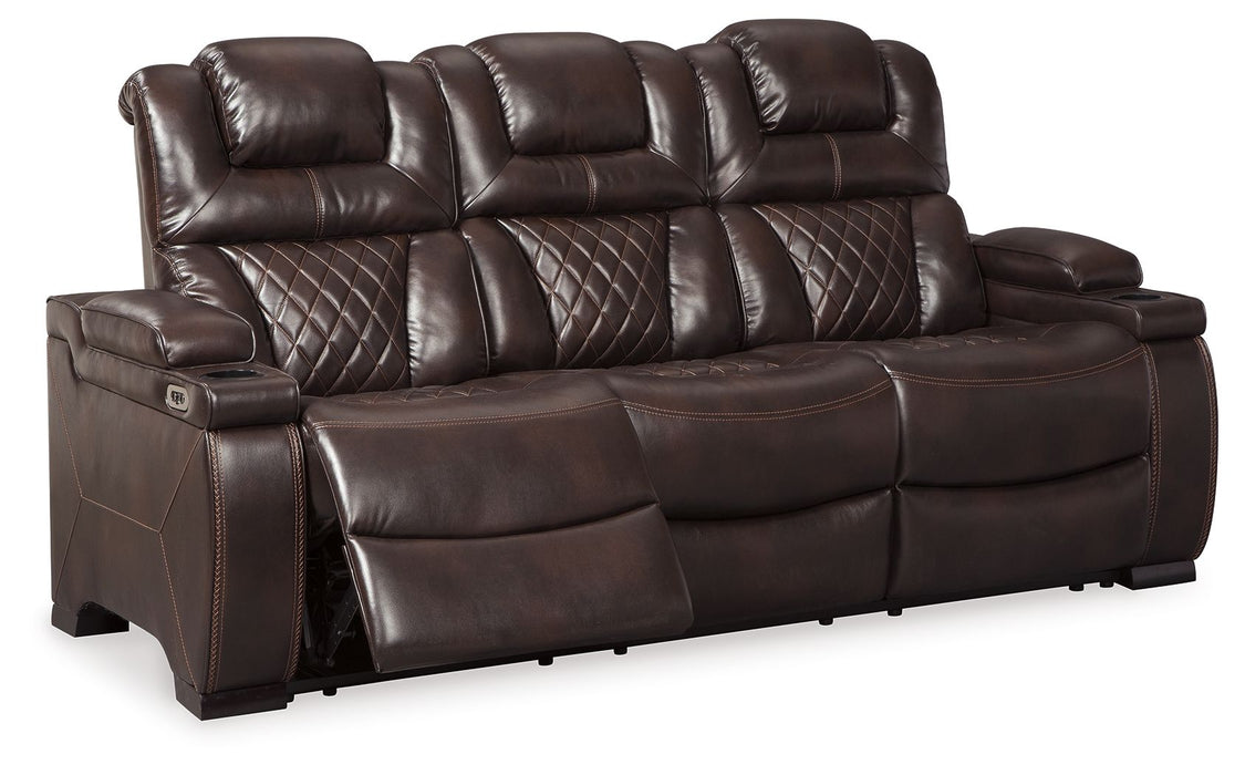 Warnerton - Brown Dark - Pwr Rec Sofa With Adj Headrest - Simple Home Plus