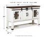 Valebeck - White / Brown - Dining Room Server - Simple Home Plus