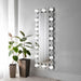 Aghes - Rectangular Wall Mirror With LED Lighting Mirror - Silver - Simple Home Plus