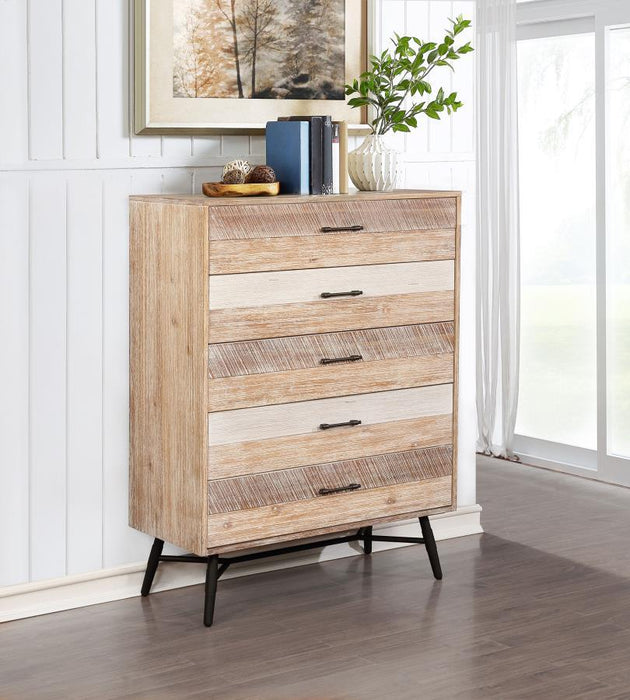 Marlow - 5-Drawer Chest - Rough Sawn Multi - Simple Home Plus