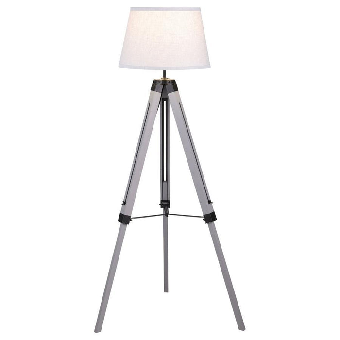 Dayton - Adjustable Empire Shade Tripod Floor Lamp Gray - Simple Home Plus