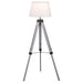 Dayton - Adjustable Empire Shade Tripod Floor Lamp Gray - Simple Home Plus