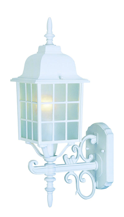 Window Pane Lantern Wall Sconce - White