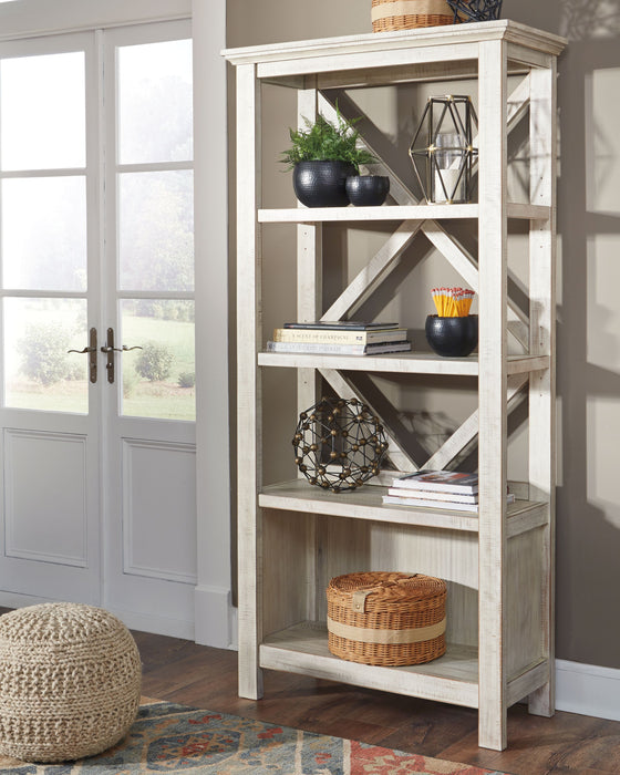 Carynhurst - Whitewash - Large Bookcase - Simple Home Plus