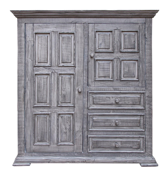 Solid Wood Three Drawer Gentlemans Chest - Gray