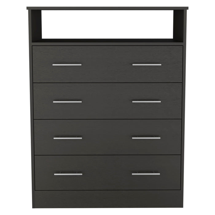 4 Drawer Dresser - Black