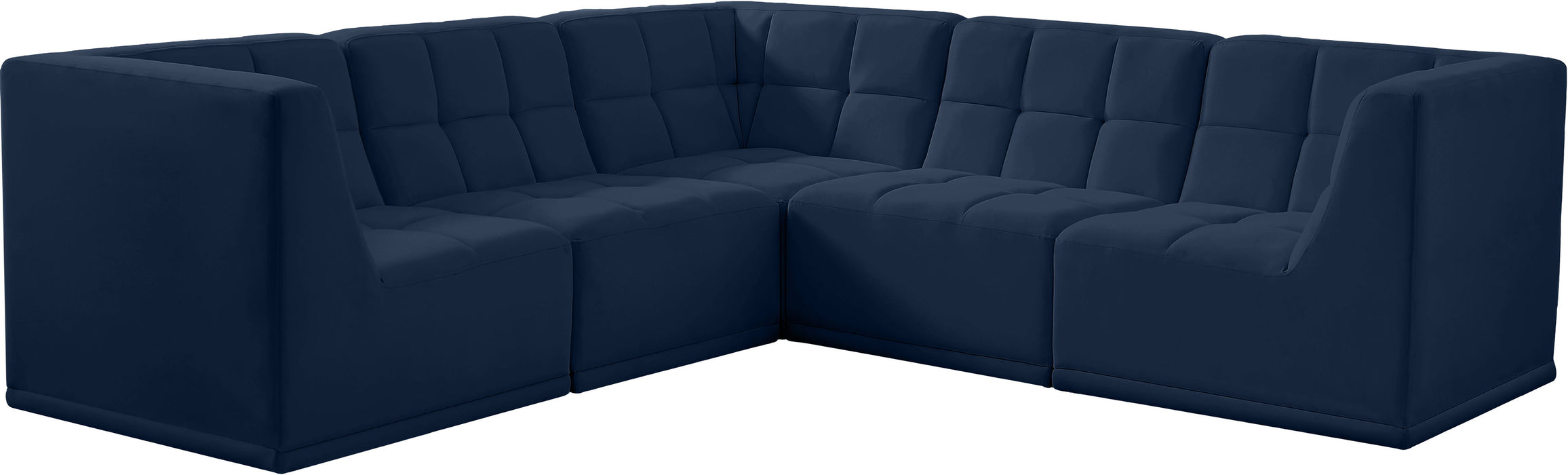 Relax - Modular Sectional 5 Piece - Navy - Modern & Contemporary