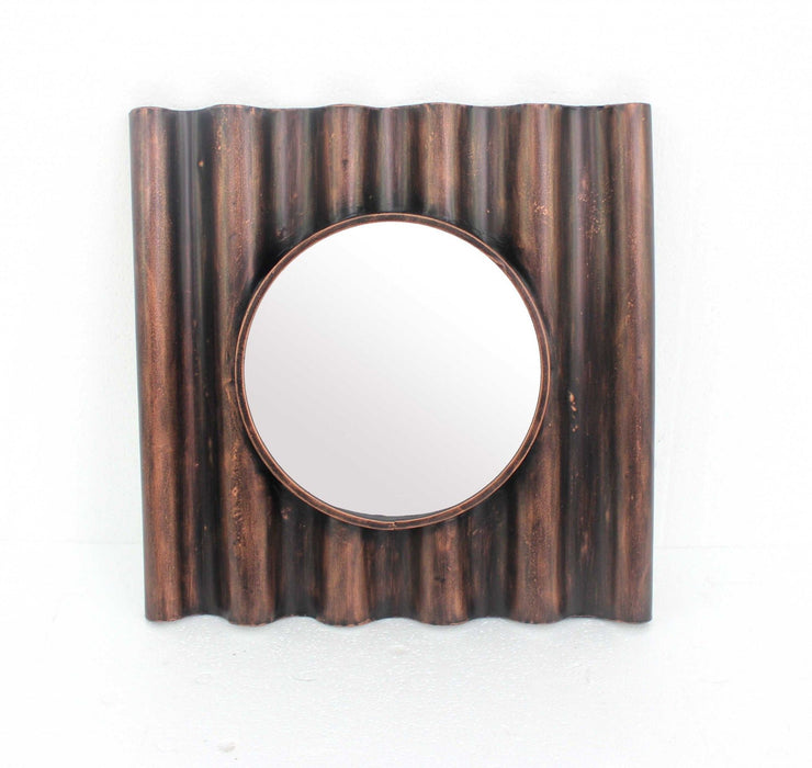 Square Accent Metal Mirror - Bronze