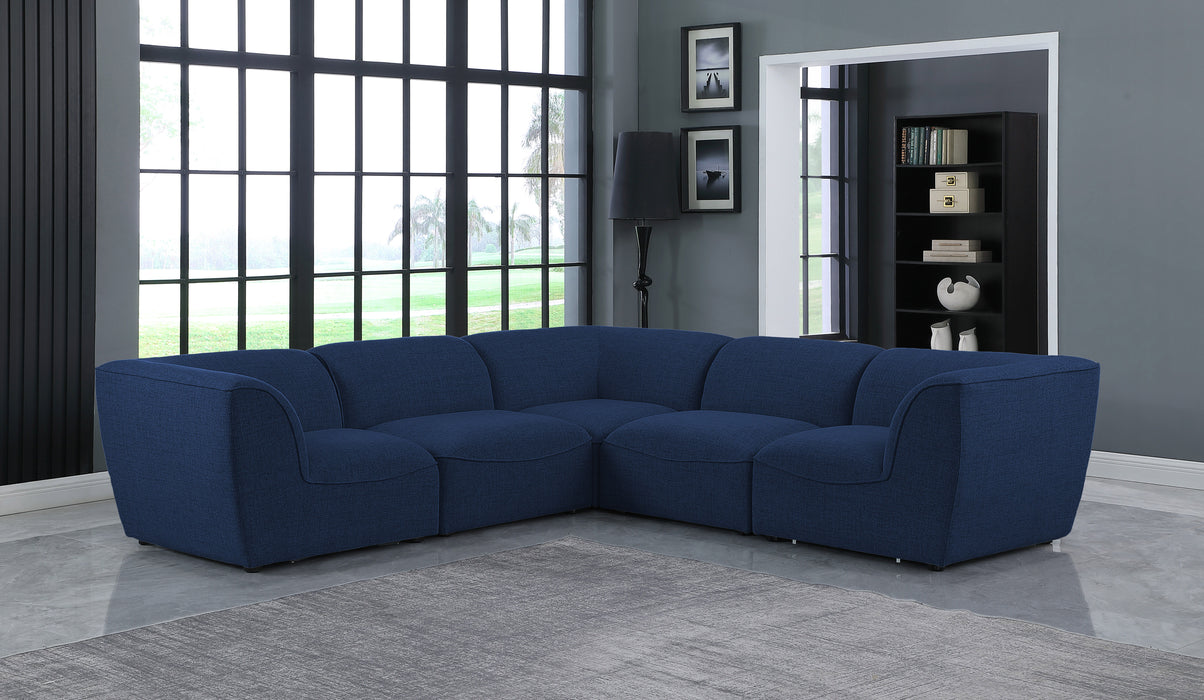 Miramar - Modular Sectional 5 Piece - Navy - Fabric