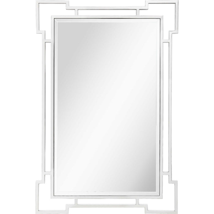 42" Accent Wood Mirror - Silver