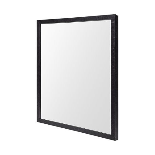 Rectangle Accent Mirror With Oxidized Frame - Black