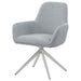 Abby - Flare Arm Side Chair - Light Gray And Chrome - Simple Home Plus