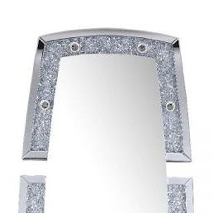 Lighted Irregular Accent Mirror Faux Diamonds 63" - Mirrored