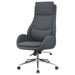 Cruz - Upholstered Office Chair With Padded Seat - Gray And Chrome - Simple Home Plus