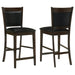 Jaden - Upholstered Counter Height Stools (Set of 2) - Black And Espresso - Simple Home Plus