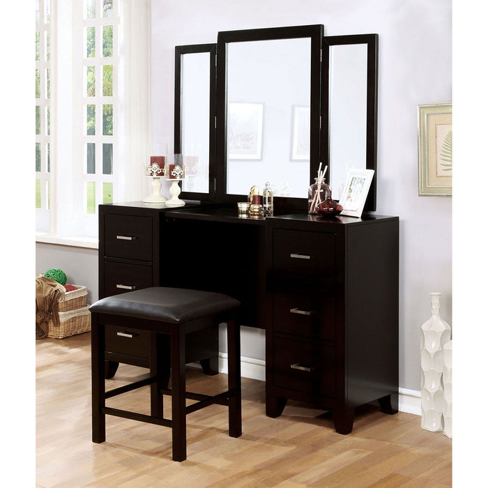 Enrico - Vanity With Stool - Espresso - Simple Home Plus