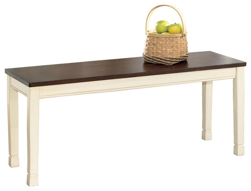 Whitesburg - Brown / Cottage White - Large Dining Room Bench - Simple Home Plus