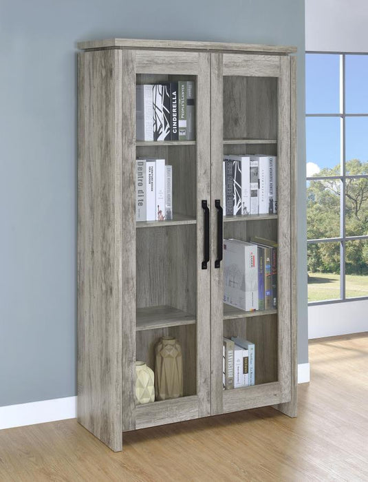 Alejo - 2-Door Tall Cabinet - Gray Driftwood - Simple Home Plus