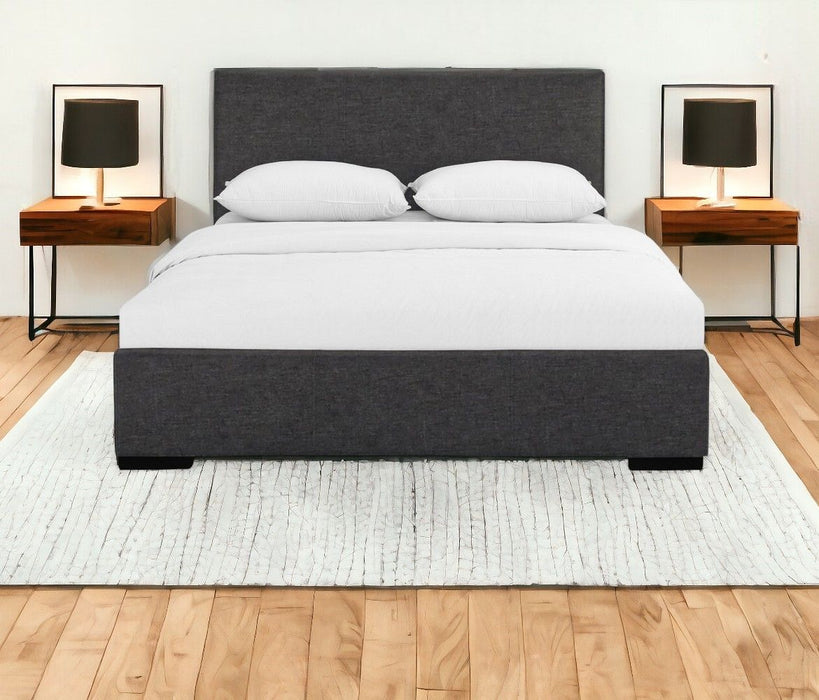 Upholstered Queen Platform Bed - Gray