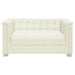 Chaviano - Tufted Upholstered Loveseat - Pearl White - Simple Home Plus