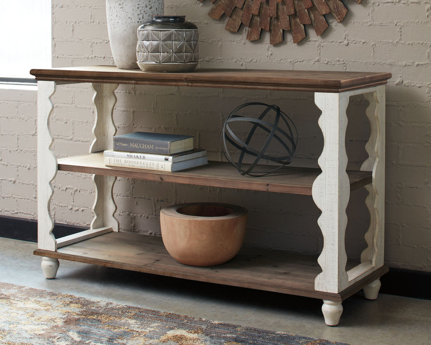 Alwyndale - Antique White / Brown - Console Sofa Table - Simple Home Plus