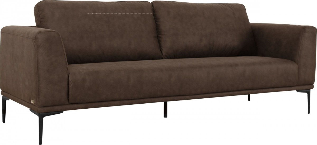 Sofa With Black Legs - Brown