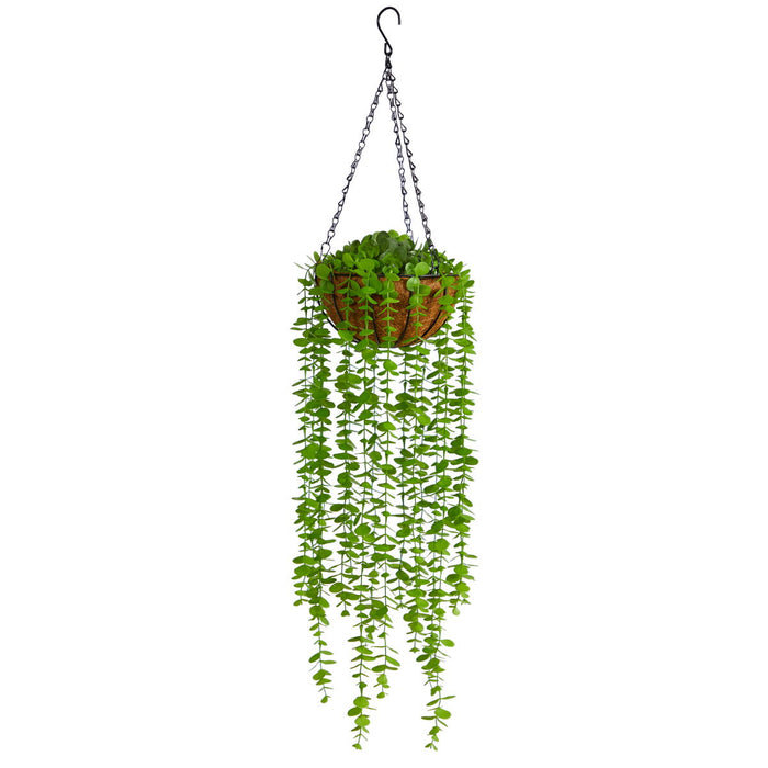 3' Eucalyptus Artificial Plant in Hanging Basket