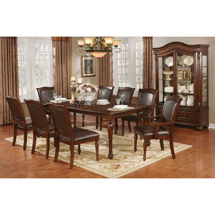 Sylvana - Dining Table - Brown Cherry / Espresso - Simple Home Plus