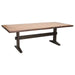 Bexley - Live Edge Trestle Dining Table - Natural Honey And Espresso - Simple Home Plus