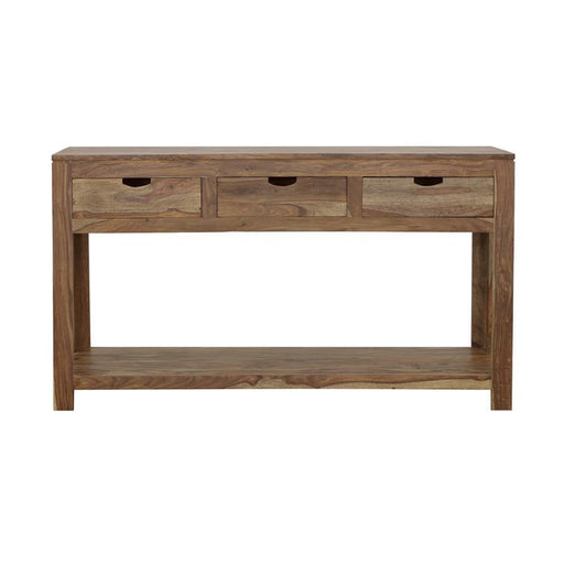 Esther - 3-Drawer Storage Console Table - Natural Sheesham - Simple Home Plus